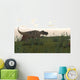 Ceratosaurus Hunting Prehistoric Grasslands Wall Decal Design 2