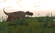 Ceratosaurus Hunting Prehistoric Grasslands Wall Decal Design 2