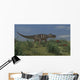 Ceratosaurus Hunting Prehistoric Grasslands Wall Decal Design 1