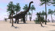 Large Brachiosaurus Tropical Environment Wall Decal Design 2