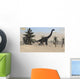 Large Brachiosaurus Tropical Environment Wall Decal Design 1