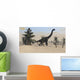 Large Brachiosaurus Tropical Environment Wall Decal Design 1
