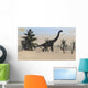 Large Brachiosaurus Tropical Environment Wall Decal Design 1