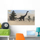 Large Brachiosaurus Tropical Environment Wall Decal Design 1