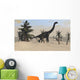 Large Brachiosaurus Tropical Environment Wall Decal Design 1