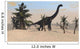 Large Brachiosaurus Tropical Environment Wall Decal Design 1