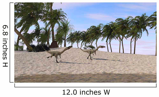Two Coelophysis Running towards Wall Decal