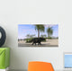 Triceratops Walking along Shoreline Wall Decal Design 2
