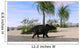 Triceratops Walking along Shoreline Wall Decal Design 2