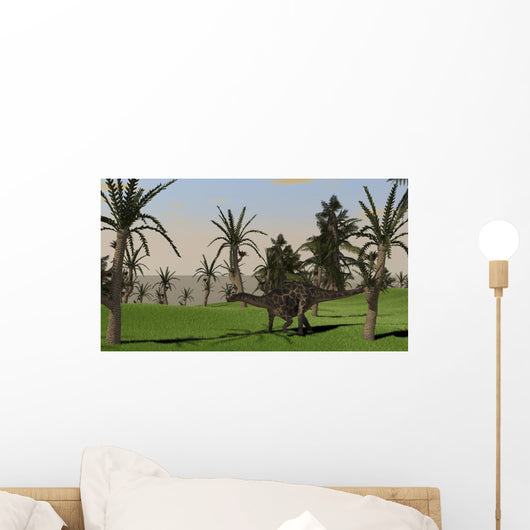 Dicraeosaurus Walking across Open Wall Decal Design 2
