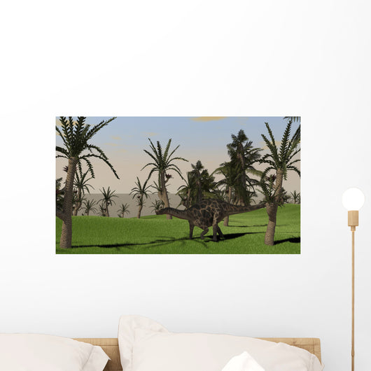 Dicraeosaurus Walking across Open Wall Decal Design 2