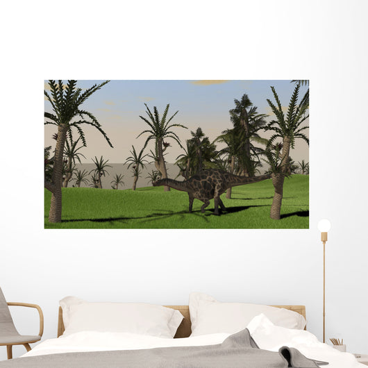 Dicraeosaurus Walking across Open Wall Decal Design 2