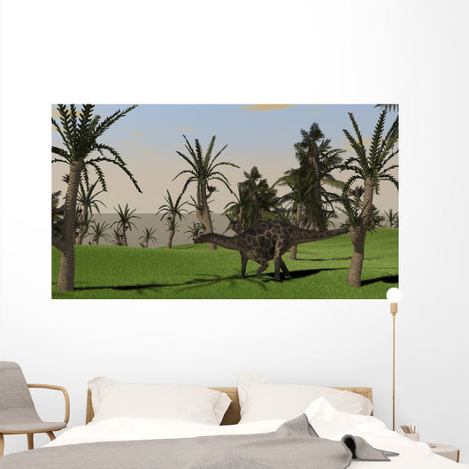 Dicraeosaurus Walking across Open Wall Decal Design 2
