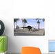 Dicraeosaurus Walking Tropical Environment Wall Decal Design 2