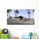 Dicraeosaurus Walking Tropical Environment Wall Decal Design 2