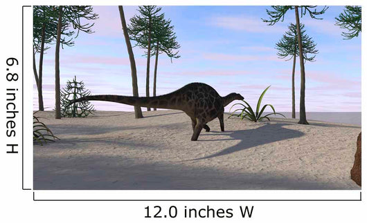 Dicraeosaurus Walking Tropical Environment Wall Decal Design 2