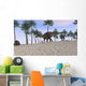 Dicraeosaurus Walking Tropical Environment Wall Decal Design 1