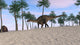 Dicraeosaurus Walking Tropical Environment Wall Decal Design 1