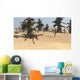 Gigantoraptor Running across Prehistoric Wall Decal Design 1