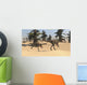 Two Gigantoraptors Desert Landscape Wall Decal