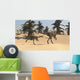 Two Gigantoraptors Desert Landscape Wall Decal