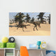 Two Gigantoraptors Desert Landscape Wall Decal