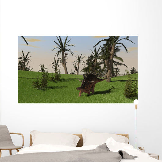 Kentrosaurus Walking across Open Wall Decal Design 1