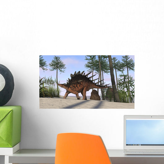 Kentrosaurus Walking across Prehistoric Wall Decal Design 5