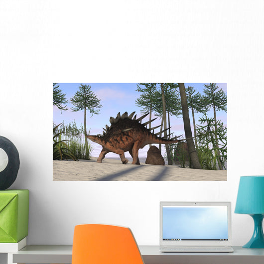 Kentrosaurus Walking across Prehistoric Wall Decal Design 5