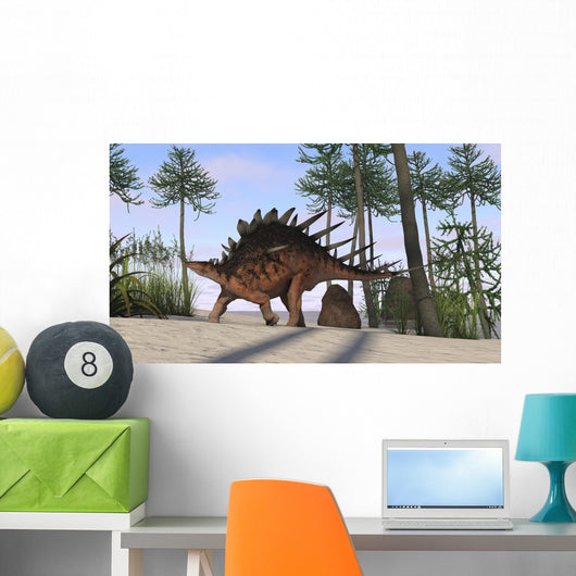 Kentrosaurus Walking across Prehistoric Wall Decal Design 5