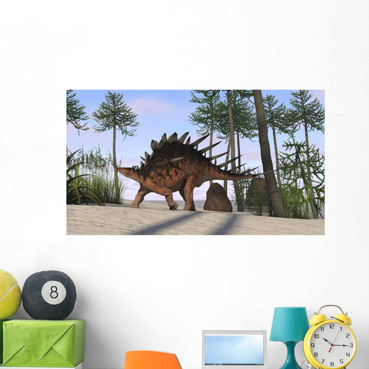 Kentrosaurus Walking across Prehistoric Wall Decal Design 5