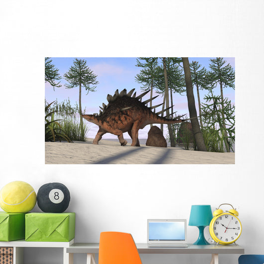 Kentrosaurus Walking across Prehistoric Wall Decal Design 5