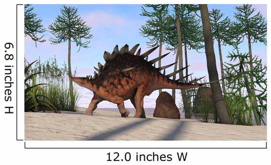Kentrosaurus Walking across Prehistoric Wall Decal Design 5
