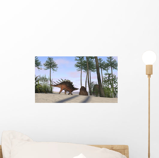Kentrosaurus Walking across Prehistoric Wall Decal Design 4