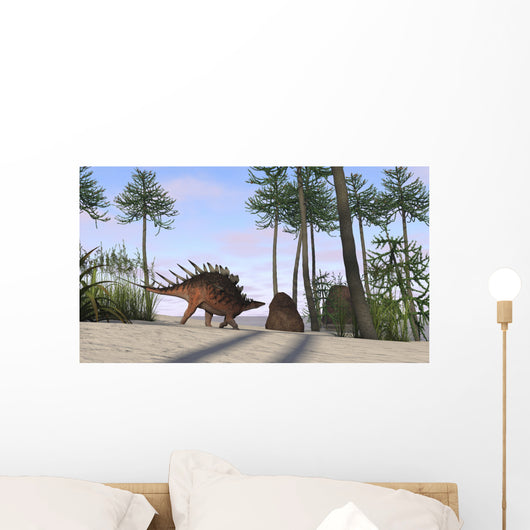 Kentrosaurus Walking across Prehistoric Wall Decal Design 4