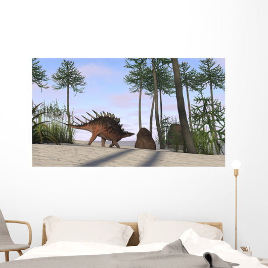 Kentrosaurus Walking across Prehistoric Wall Decal Design 4