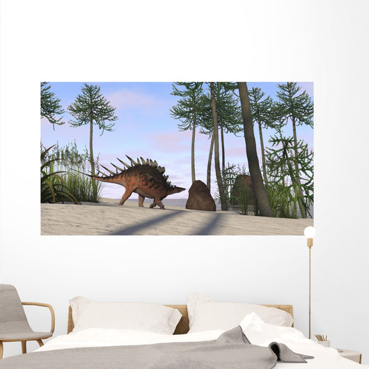 Kentrosaurus Walking across Prehistoric Wall Decal Design 4