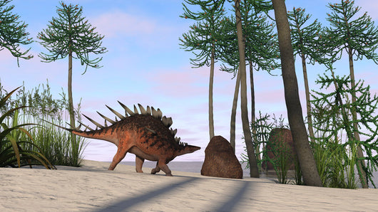 Kentrosaurus Walking across Prehistoric Wall Decal Design 4