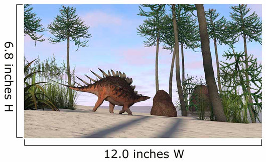 Kentrosaurus Walking across Prehistoric Wall Decal Design 4