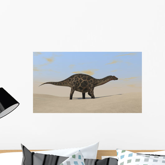 Dicraeosaurus Walking across Barren Wall Decal Design 1