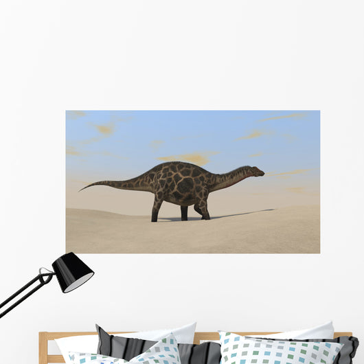 Dicraeosaurus Walking across Barren Wall Decal Design 1