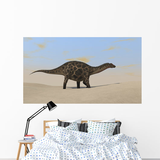 Dicraeosaurus Walking across Barren Wall Decal Design 1