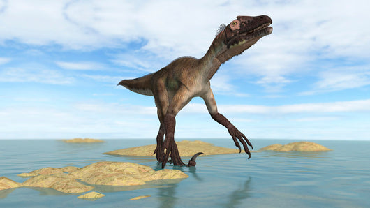 Utahraptor Walking through Prehistoric Wall Decal