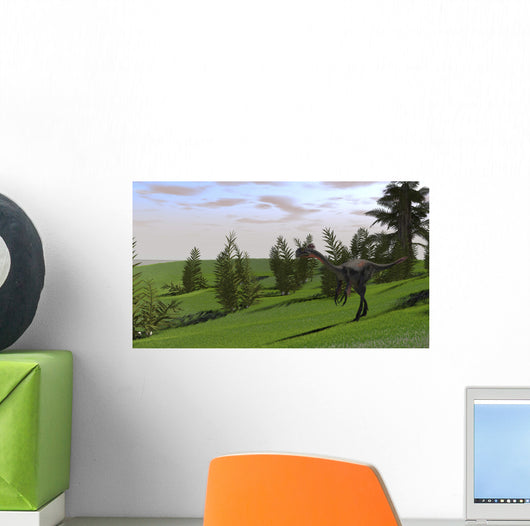Gigantoraptor Grassy Field Wall Decal Design 3