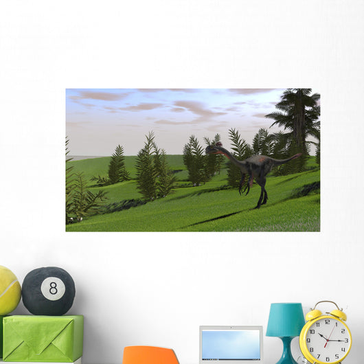 Gigantoraptor Grassy Field Wall Decal Design 3