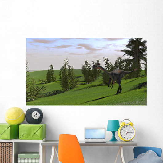 Gigantoraptor Grassy Field Wall Decal Design 3