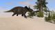Triceratops Walking along Prehistoric Wall Decal Design 1