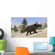 Triceratops Roaming Prehistoric Landscape Wall Decal Design 1