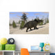 Triceratops Roaming Prehistoric Landscape Wall Decal Design 1