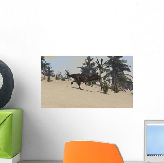 Majungasaurus Prehistoric Environment Wall Decal Design 2